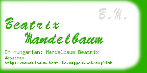 beatrix mandelbaum business card